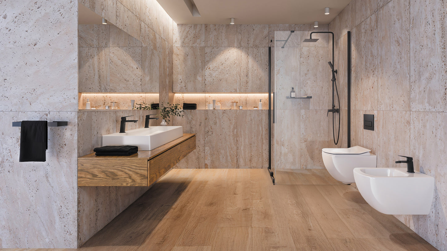 Deante MOKKO Handtuchhalter zur Wandmontage 30 cm Schwarz