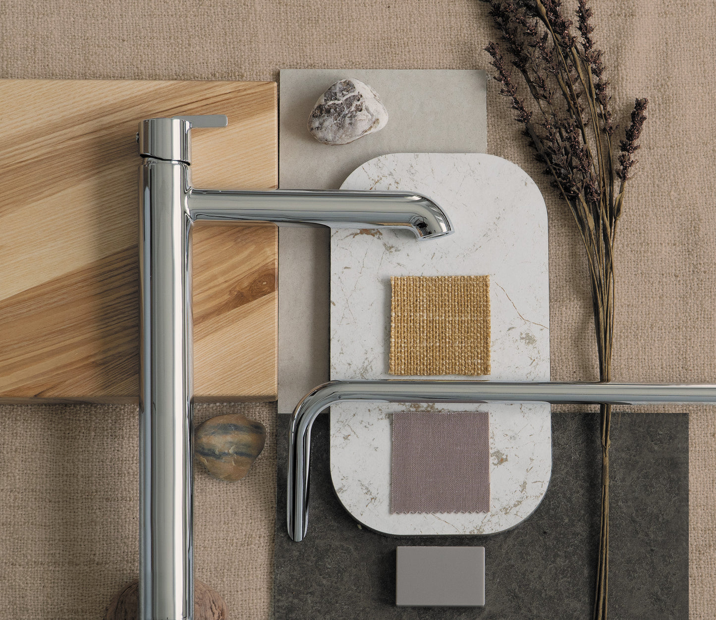 Deante SILIA Design-Waschtischarmatur hoch mit Hebel oben Chrom