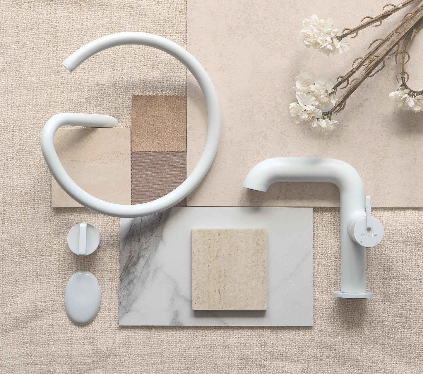 Deante SILIA Design-Handtuchring offen rund Weiß