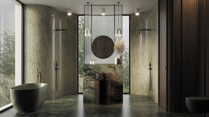 Deante SILIA Design-Waschbeckenarmatur freistehend Bronze gebürstet