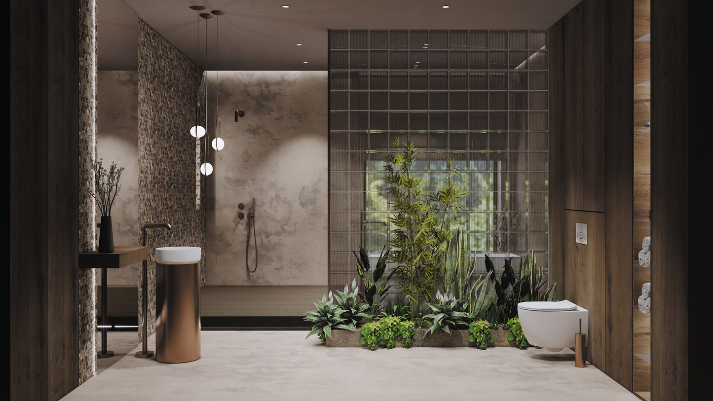 Deante SILIA Keramik-Aufsatzwaschbecken rund Ø 36 cm Weiß