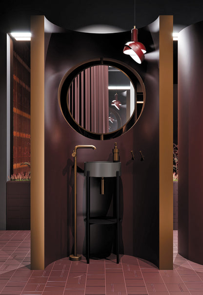 Deante Waschbeckensiphon Tassensiphon Design-Siphon rund Bronze gebürstet