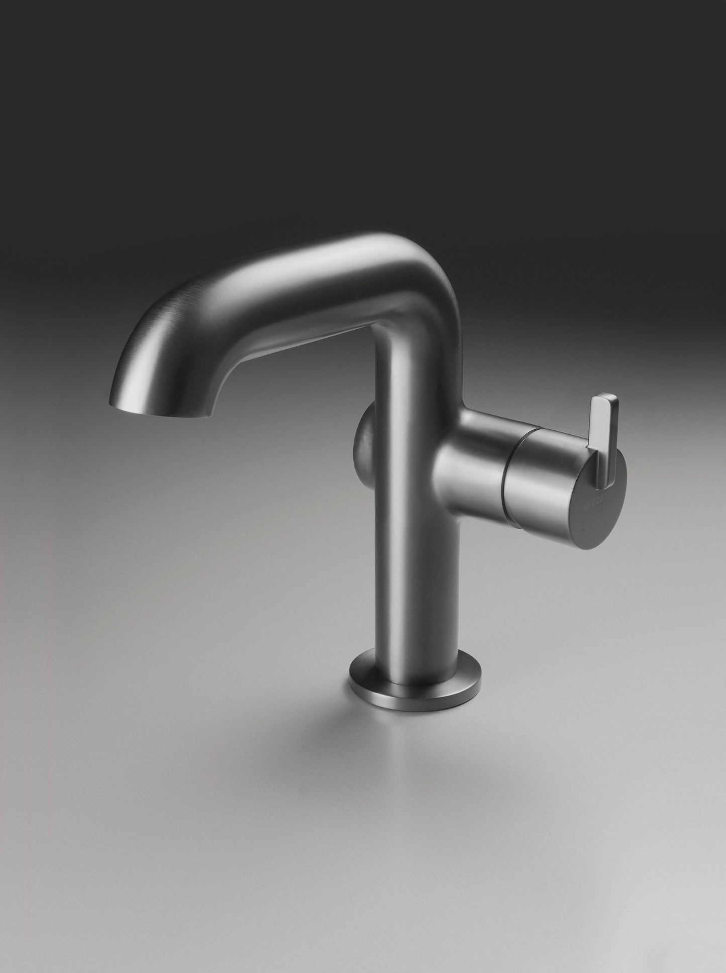 Deante SILIA Design-Waschtischarmatur mit Hebel seitlich Titanium