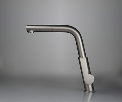 Deante SILIA Design-Küchenarmatur mit ausziehbarer Handbrause Titanium