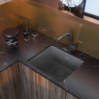 Deante SILIA Design-Küchenarmatur mit ausziehbarer Handbrause Titanium