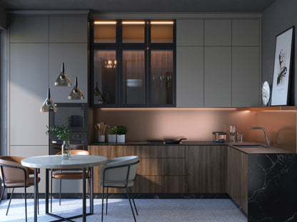 Deante MOMI Granitspüle mit tiefem Becken und Schneidebrett Anthrazit Metallic