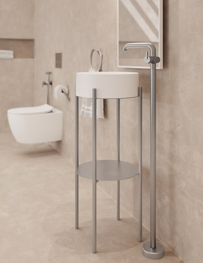 Deante SILIA Bidetarmatur Design-Brause-Set wassersparend Stahl gebürstet