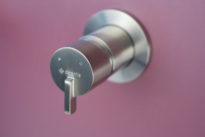 Deante SILIA Design-Waschtischarmatur Unterputz mit Hebel Stahl gebürstet