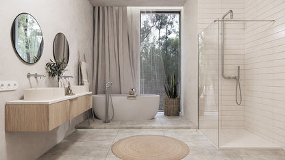 Deante SILIA Design-Duschsystem Armatur mit Funktionsschalter Stahl gebürstet