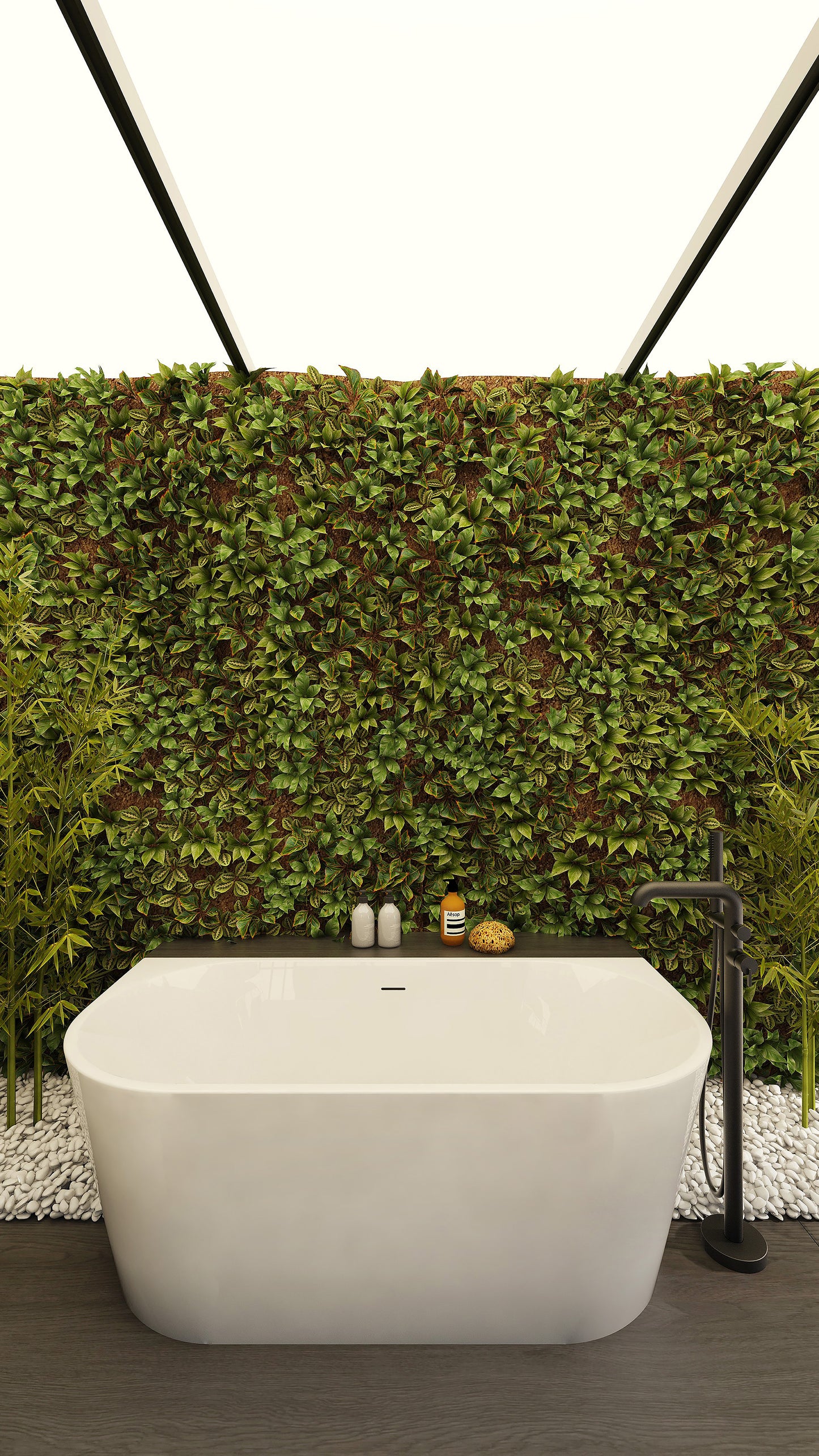 Deante SILIA Acryl-Badewanne Wand-/freistehend halbrund 170 cm Weiß