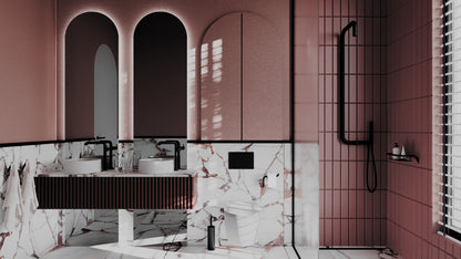 Deante SILIA Design-Duschsystem Armatur mit Funktionsschalter Schwarz