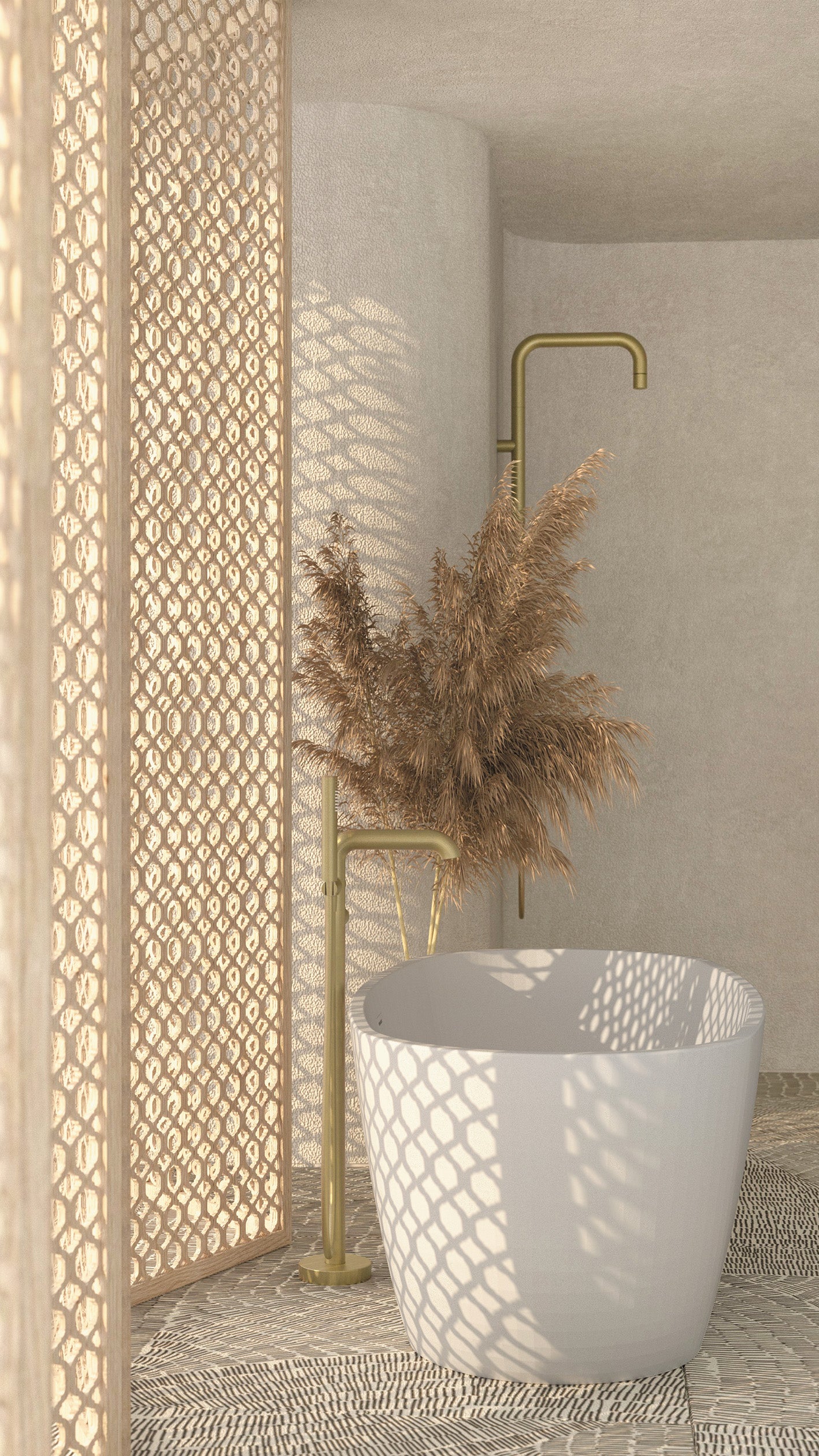 Deante SILIA Design-Duschsystem Armatur mit Funktionsschalter Gold gebürstet