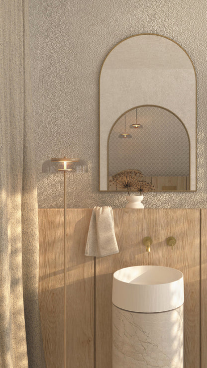 Deante SILIA Granit-Aufsatzwaschbecken rund Ø 36 cm Alabaster