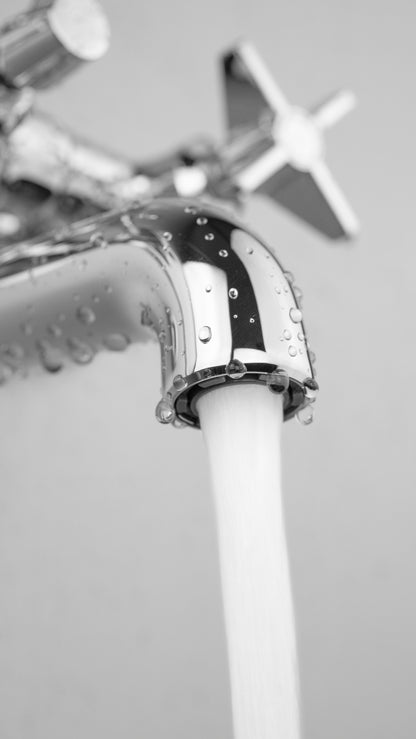 Deante TEMISTO Zweigriff-Wannenmischer Retro-Look mit Handbrause Chrom