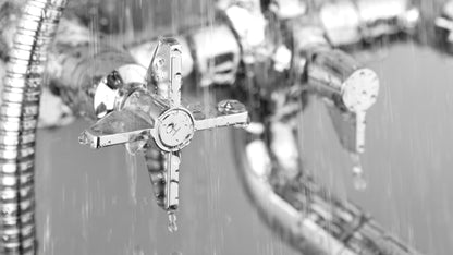 Deante TEMISTO Zweigriff-Wannenmischer Retro-Look mit Handbrause Chrom