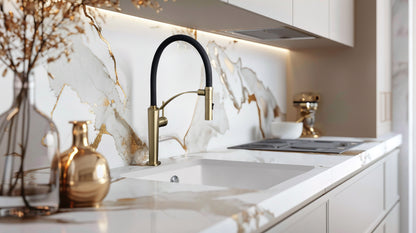 Deante CORDA Unterbau-Granitspüle 1-Becken 38 x 44 cm rechteckig schmal Alabaster