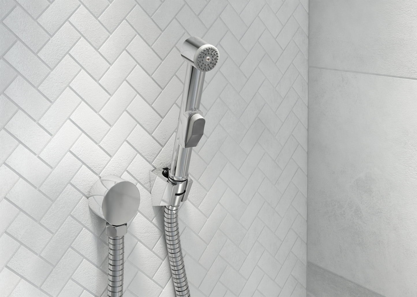 Deante CASCADA Wandanschlussbogen für Brauseschlauch 1/2" rund Chrom