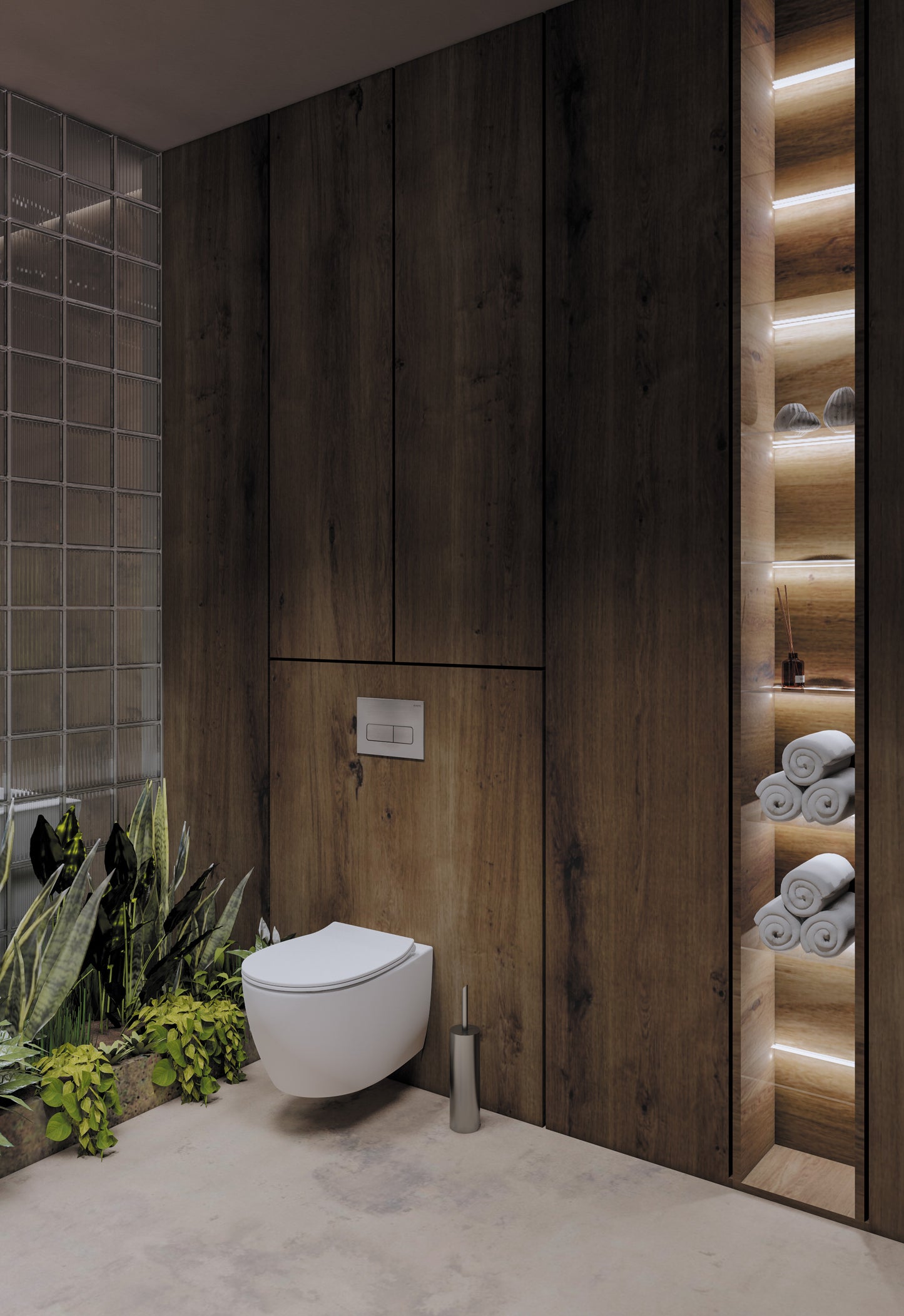 Deante SLIM Betätigungsplatte 2-Mengen-Spülung Stahl gebürstet