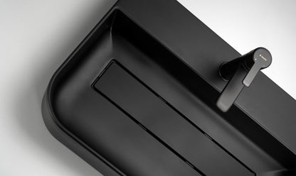 Deante ARNIKA Aufsatzwaschtisch mit Abflussabdeckung 60,5 x 40,5 cm Schwarz