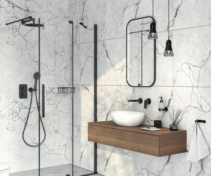 Deante PRIZMA Walk-In Duschwand Trennwand 80 x 195 cm Schwarz