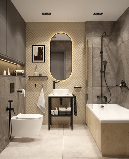 Deante SLIM Betätigungsplatte 2-Mengen-Spülung Schwarz