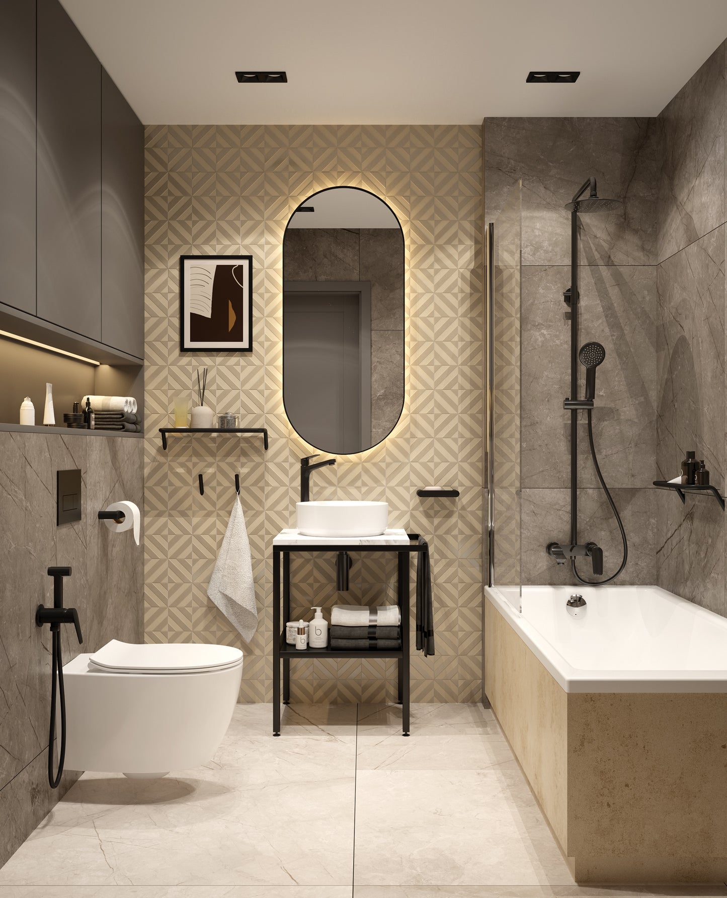 Deante Waschbeckensiphon Tassensiphon Design-Siphon rund Schwarz