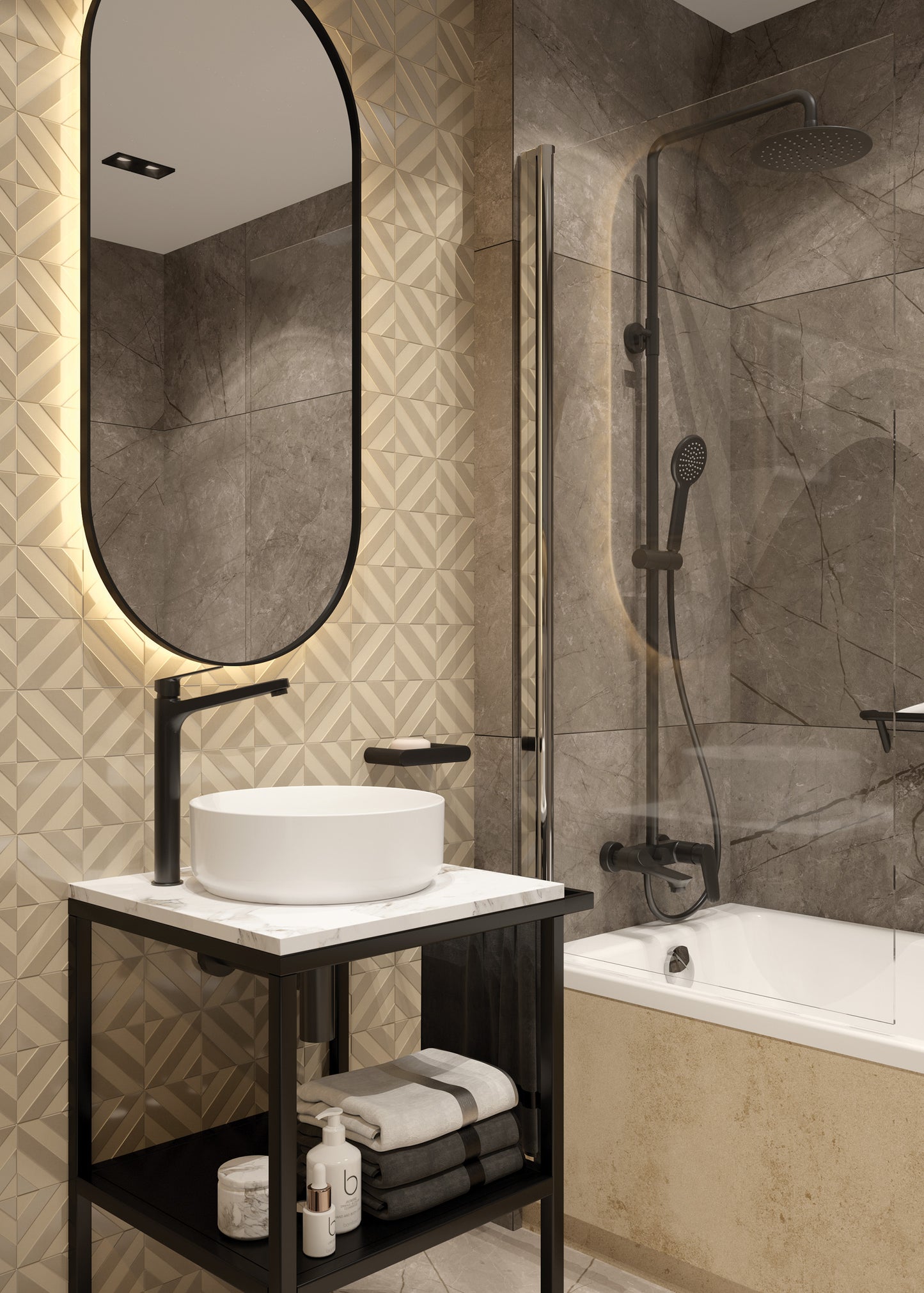 Deante SILIA Keramik-Aufsatzwaschbecken rund Ø 36 cm Weiß