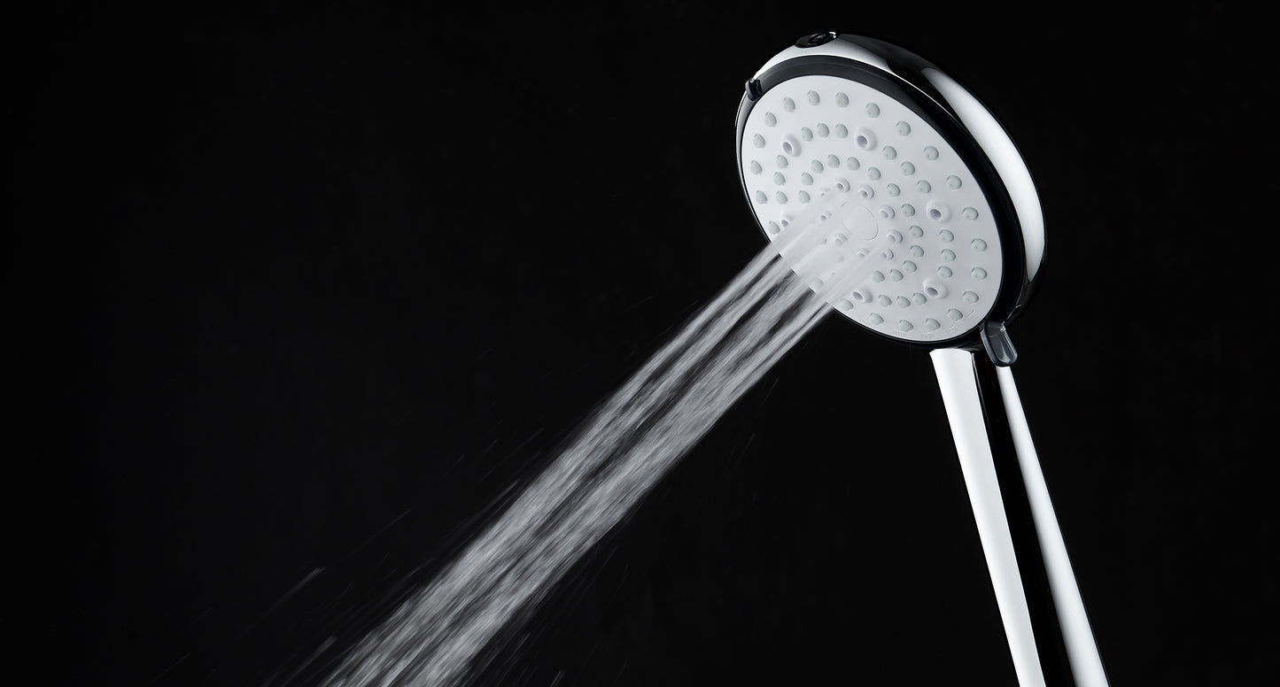 Deante BORO Duschkopf mit Halterung Anti-Kalk (6 Strahlarten) Chrom