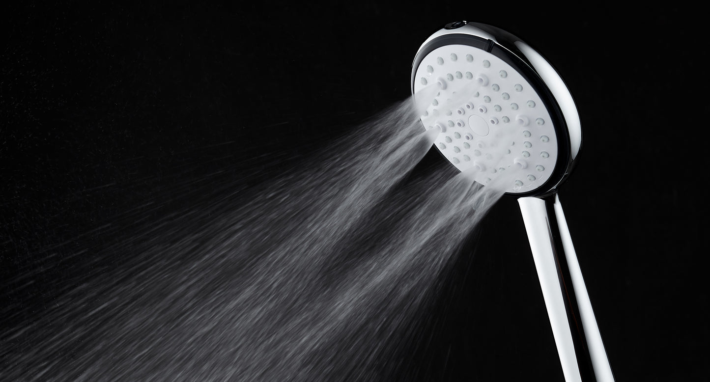 Deante BORO Duschkopf mit Halterung Anti-Kalk (6 Strahlarten) Chrom