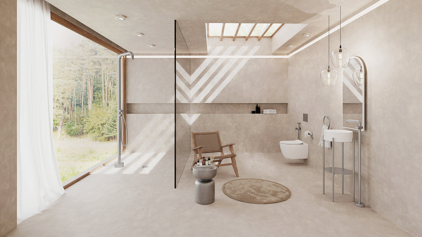 Deante SILIA Bidetarmatur Design-Brause-Set wassersparend Stahl gebürstet