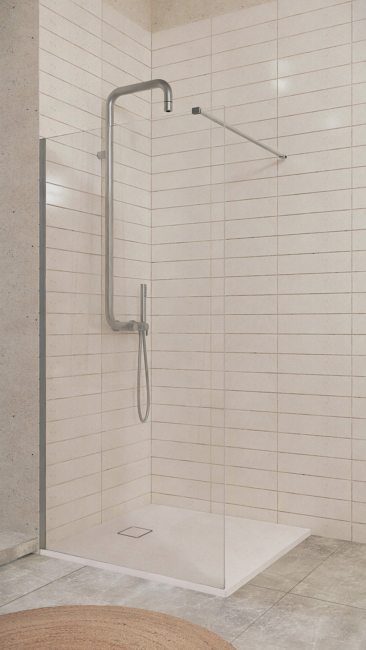 Deante CORREO Granit-Duschwanne quadratisch 100 x 90 cm Alabaster