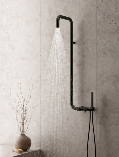 Deante SILIA Design-Duschsystem Armatur mit Funktionsschalter Schwarz