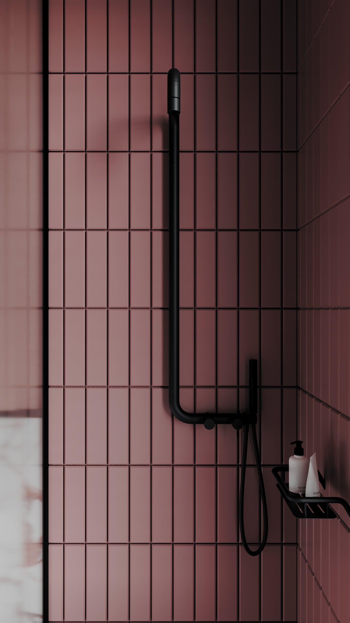 Deante SILIA Duschablage Duschkorb Design-Regal Schwarz