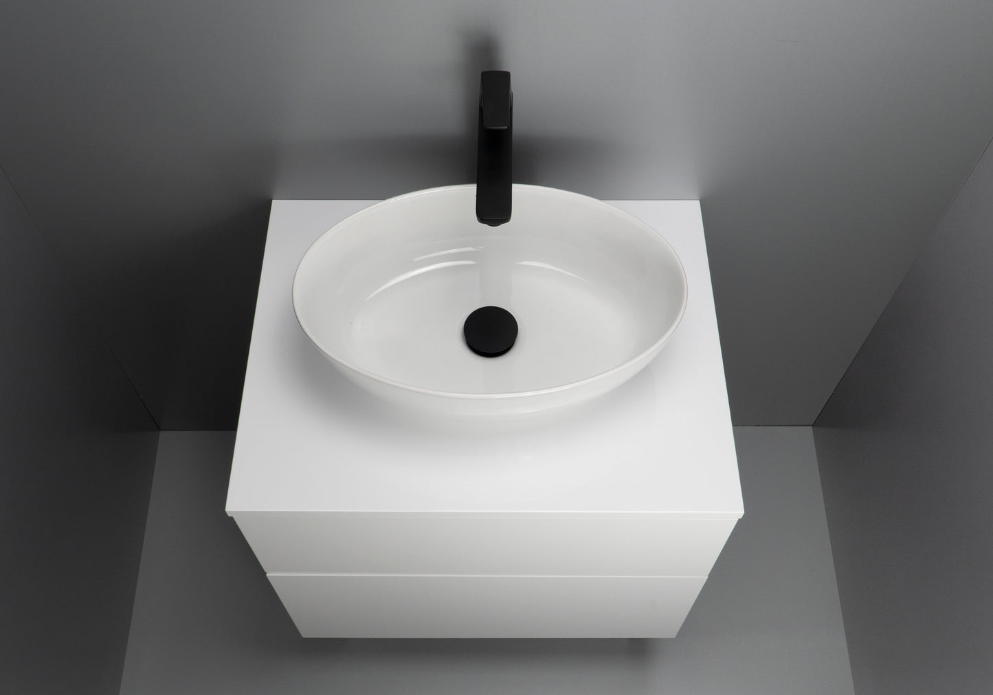 Deante ALPINIA Keramik-Aufsatzwaschtisch Oval 45,5 x 31 cm Weiß