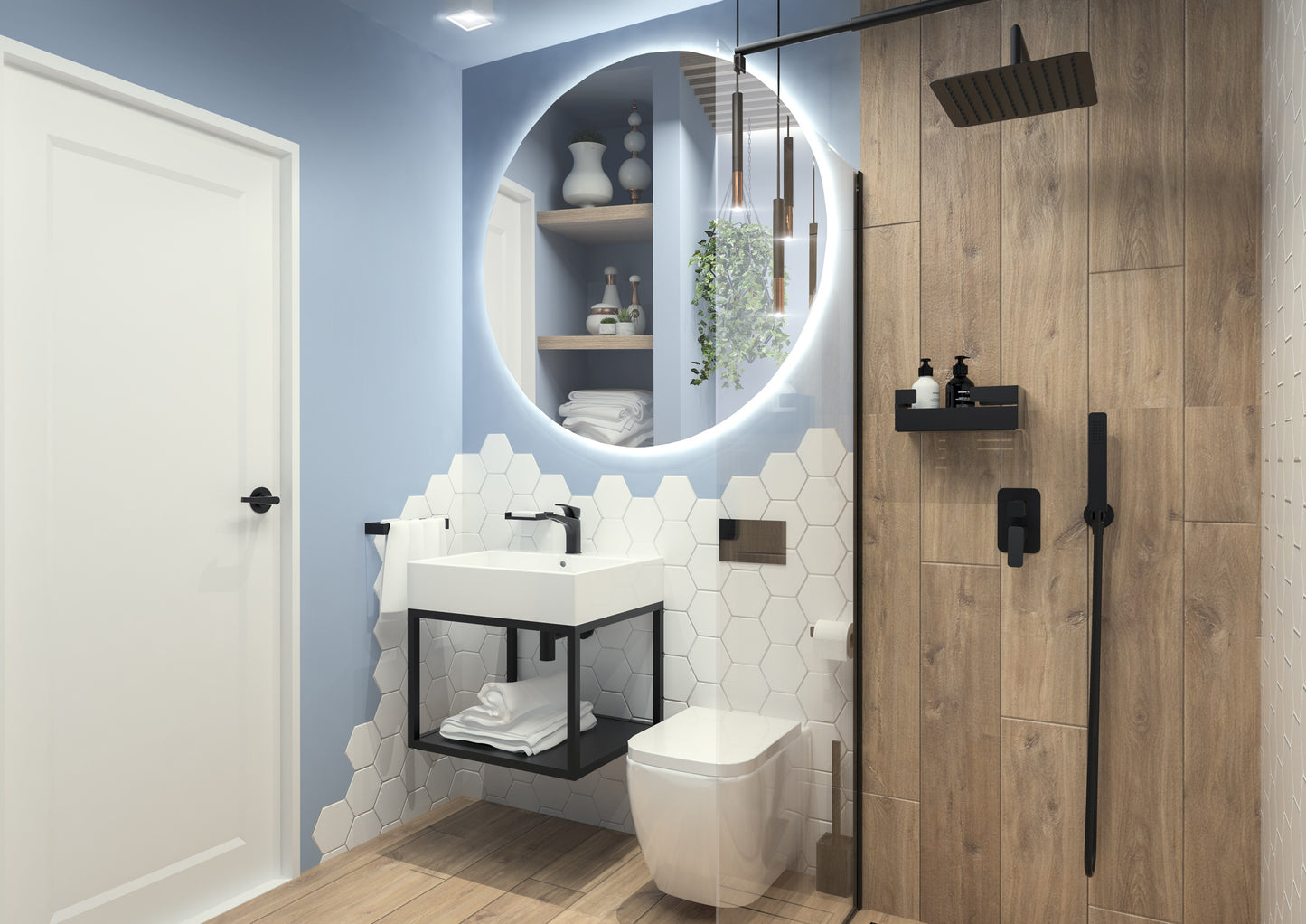 Deante MOKKO Handtuchhalter zur Wandmontage 30 cm Schwarz