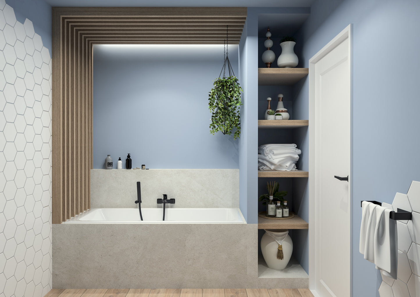 Deante HIACYNT Wannenarmatur mit Einhebelmischer Schwarz