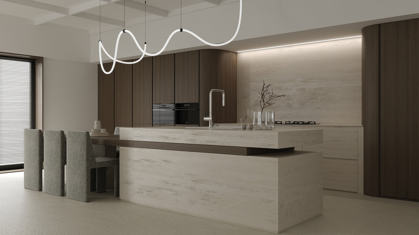 Deante ERIDAN Granitspüle 70 x 52 cm 1-Becken mit automatischer Abflusssperre Alabaster