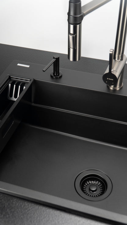 Deante Zubehörset für MAGNETIC Spülbecken modulares Abtropfgestell Schwarz