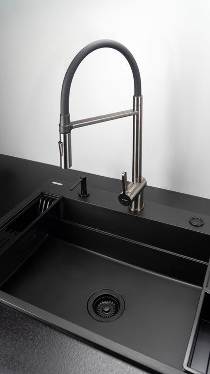 Deante Zubehörset für MAGNETIC Spülbecken modulares Abtropfgestell Schwarz