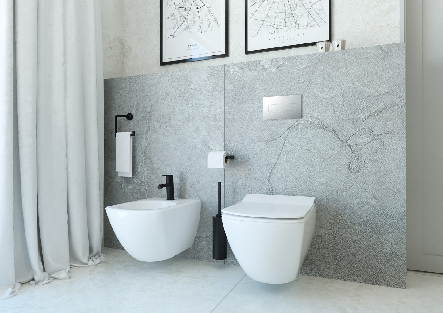 Deante BLUR Wand-Bidet Weiß