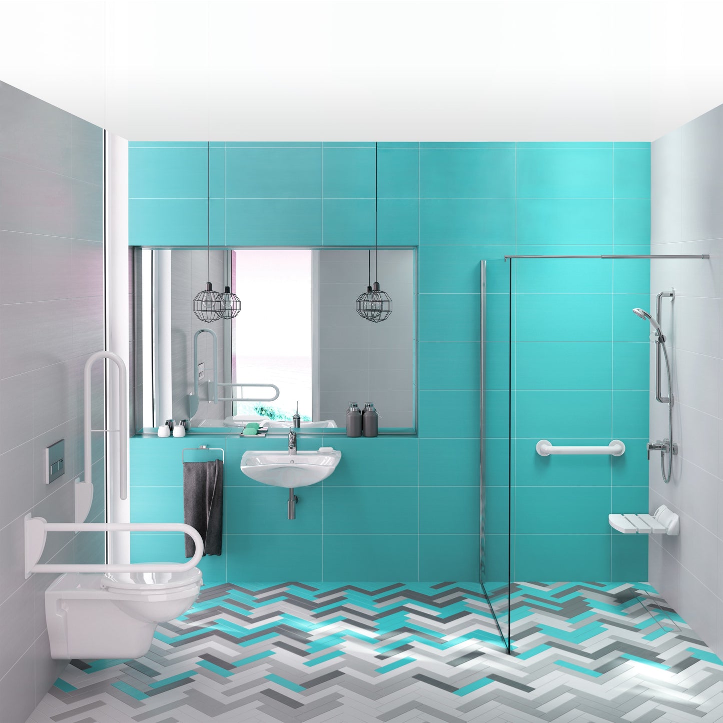 Deante VITAL Duschklappsitz Badezimmer-Klappsitz Weiß