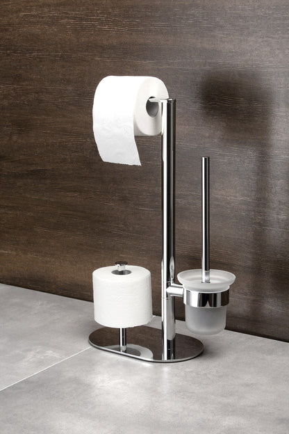 Deante ROUND WC-Bürstengarnitur mit Papierhalter (3-in-1) Chrom