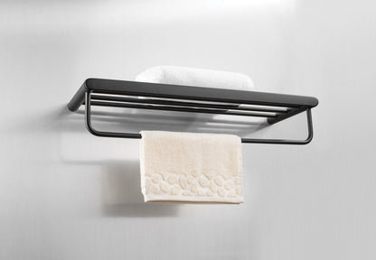 Deante ROUND Badablage mit Handtuchstange Schwarz