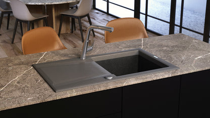 Deante SILIA Design-Küchenarmatur mit ausziehbarer Handbrause Chrom