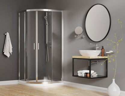 Deante ROUND Kosmetikspiegel mit beweglichem Arm zur Wandmontage Chrom