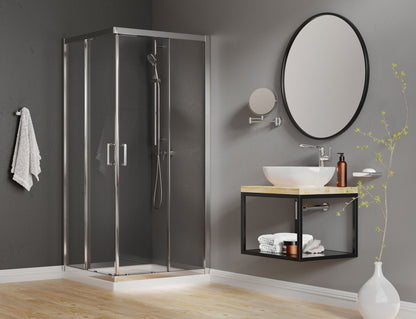 Deante ROUND Kosmetikspiegel mit beweglichem Arm zur Wandmontage Chrom