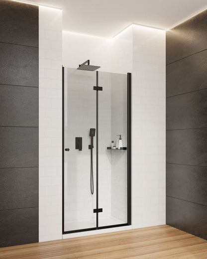 Deante KERRIA PLUS Falttür für Dusche Nischentür 100 x 200 cm Schwarz