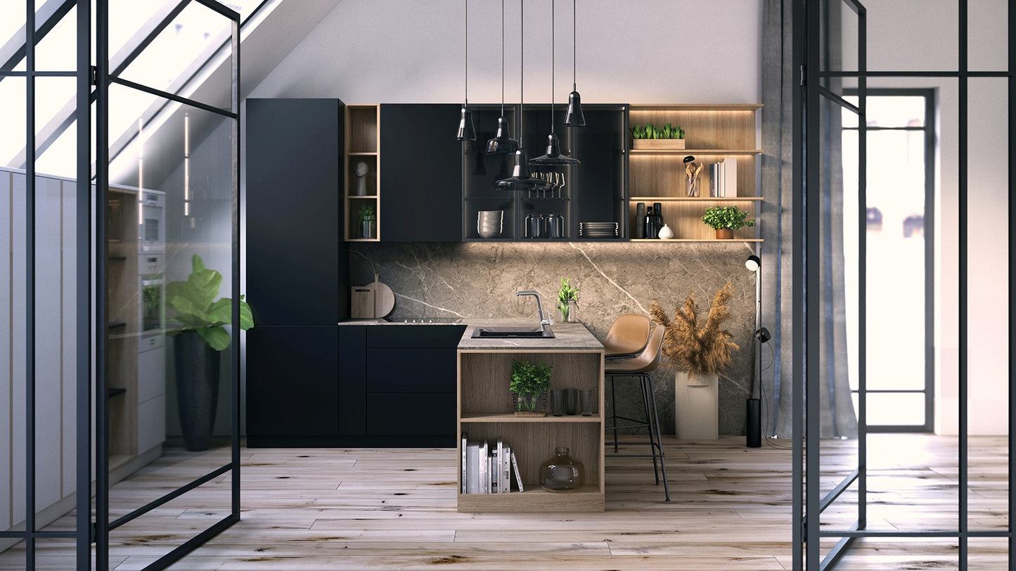 Deante SILIA Design-Küchenarmatur mit ausziehbarer Handbrause Chrom