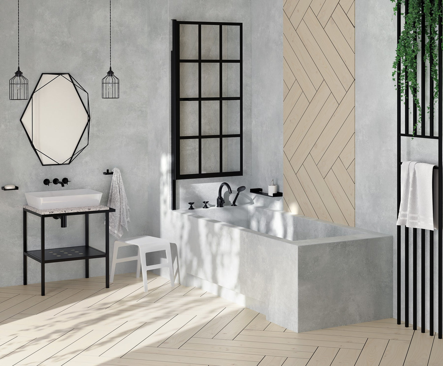 Deante TESS Design-Aufsatzwaschtisch rechteckig 60 x 40 cm Weiß