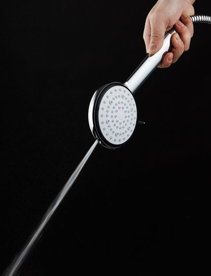 Deante BORO Duschstange mit Handbrause (6 Strahlarten) Chrom